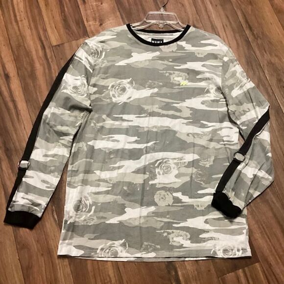 NANA JUDY Favour Crewneck Long Sleeve Sleeves Detail Rose Camo XL - Picture 5 of 8